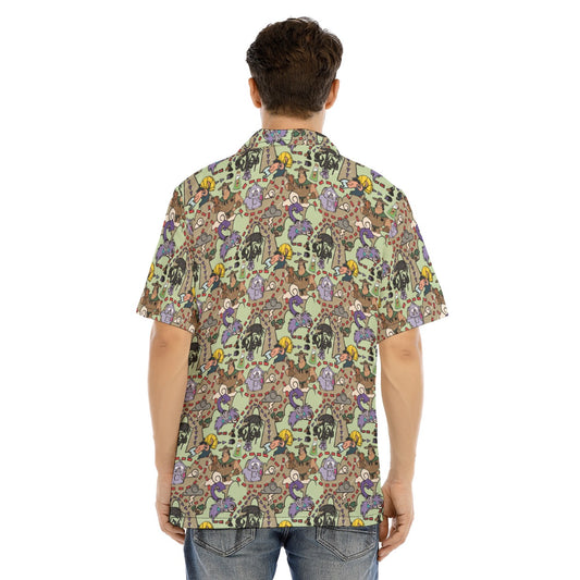 Emperor’s Chaotic Groove - Men's Hawaiian Button Up Shirt