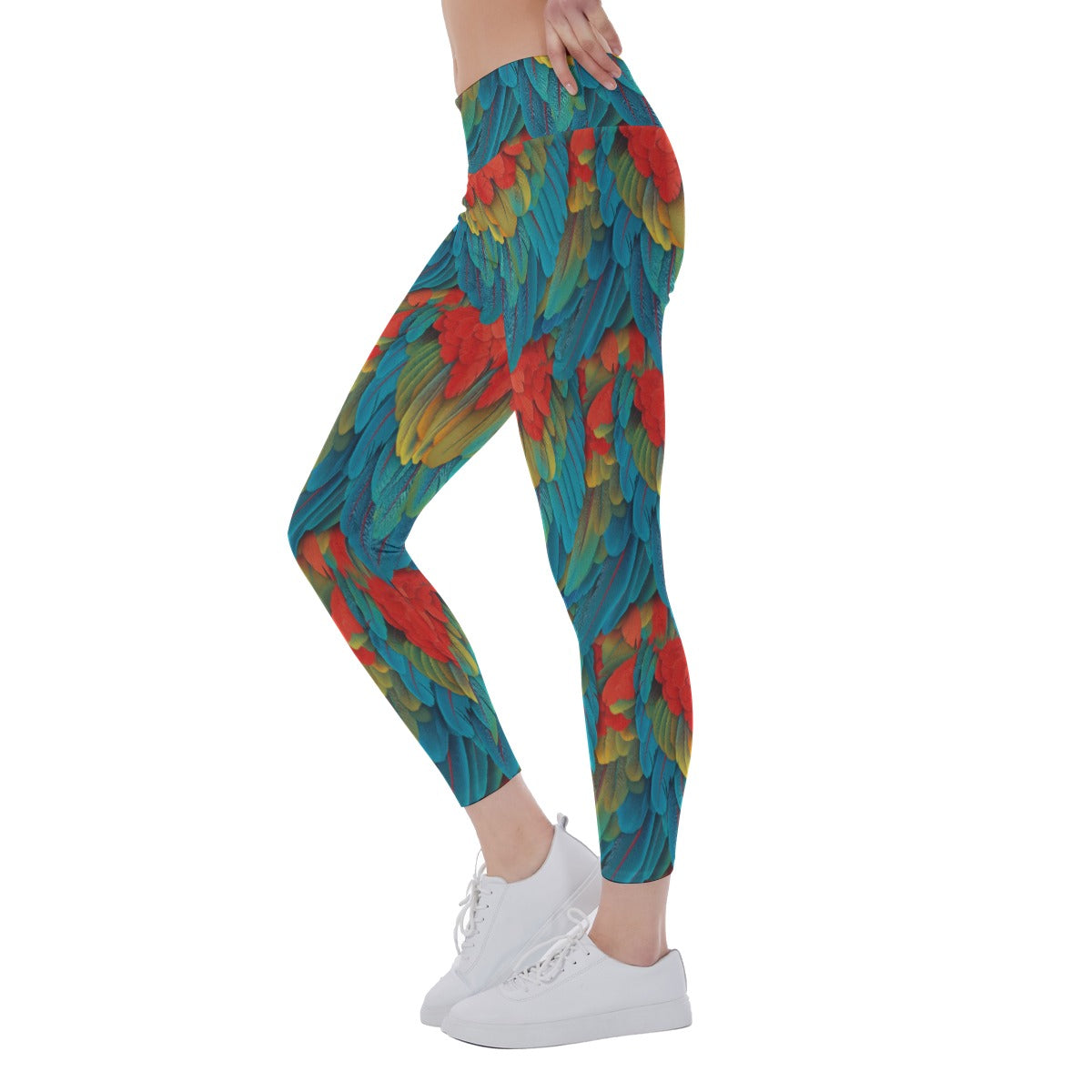 Animal Print - Macaw Parrot - Women's Yoga Leggings