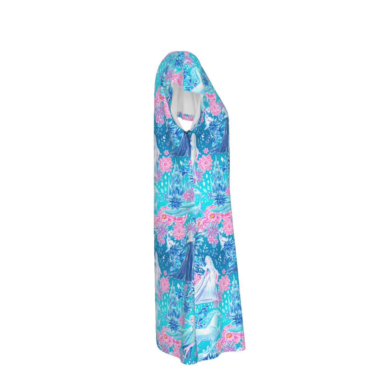 Ice Queen Frosted Florals - Women's T-Shirt Dress