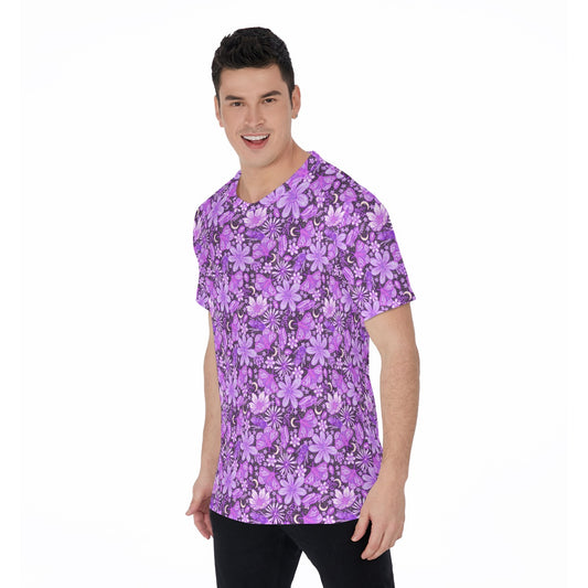 Purple Crystal Moths - Men's Short Sleeve T-Shirt