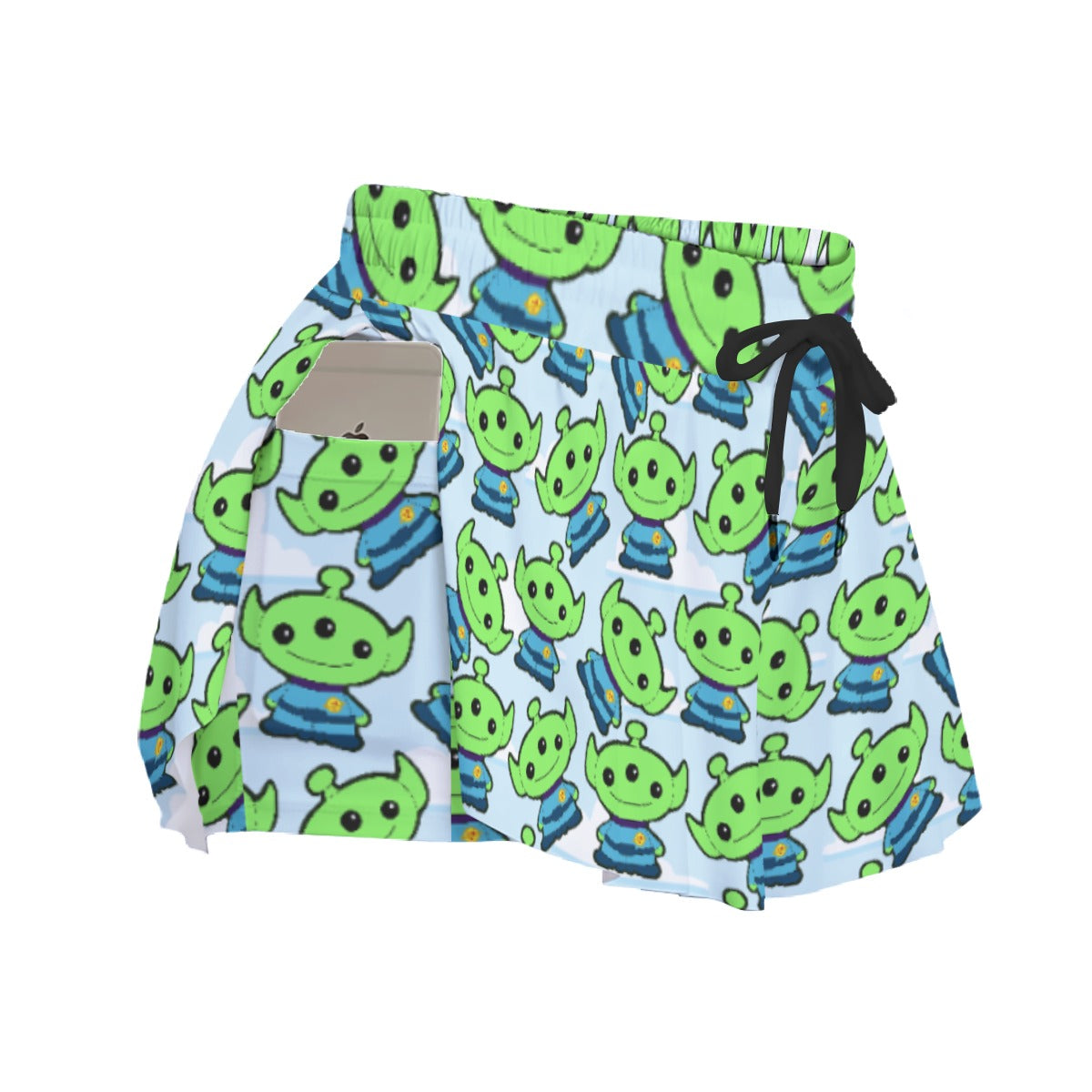 Little Green Space Aliens - Women's Flowy Pocket Shorts