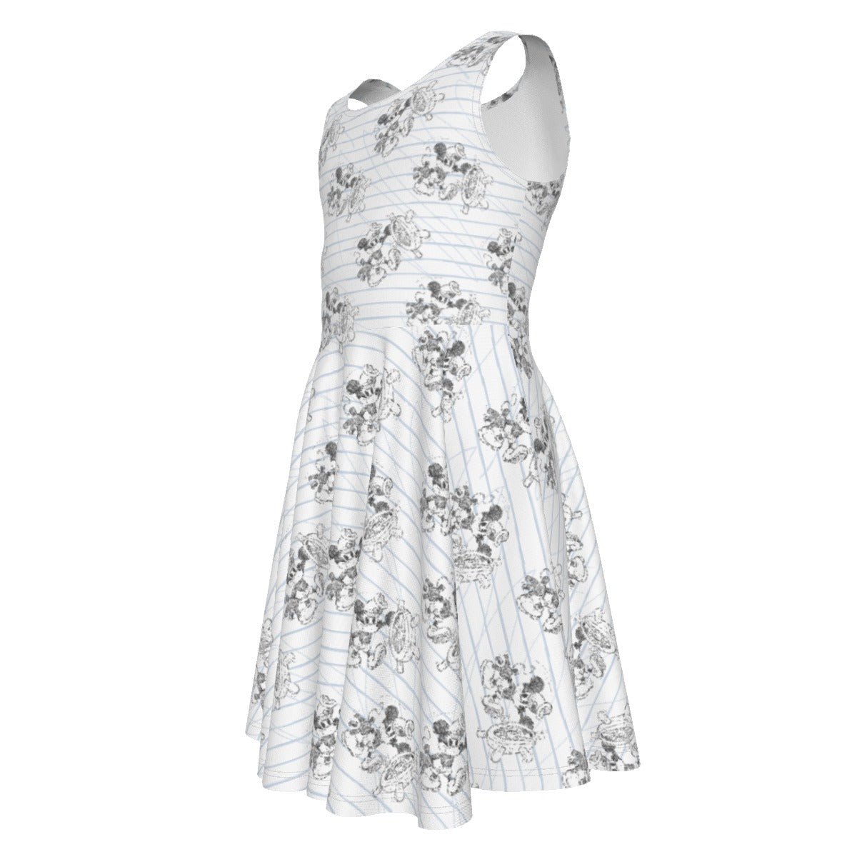 Sketch of Steamboat Mouse- Kid's Sleeveless Skater Dress