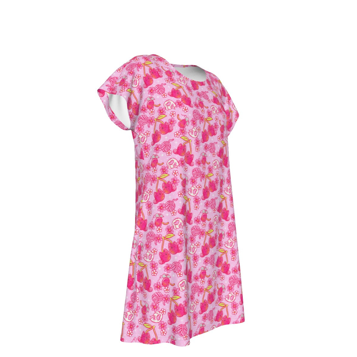 Fruitimals - Cherry Kittens - Women's T-Shirt Dress