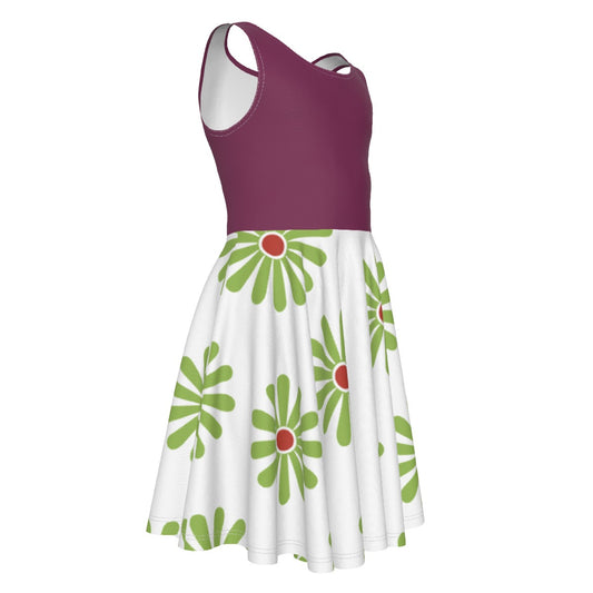 Tightrope Walker Elegance- Kid's Sleeveless Skater Dress