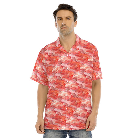 Animal Print - Flamingo - Men's Hawaiian Button Up Shirt