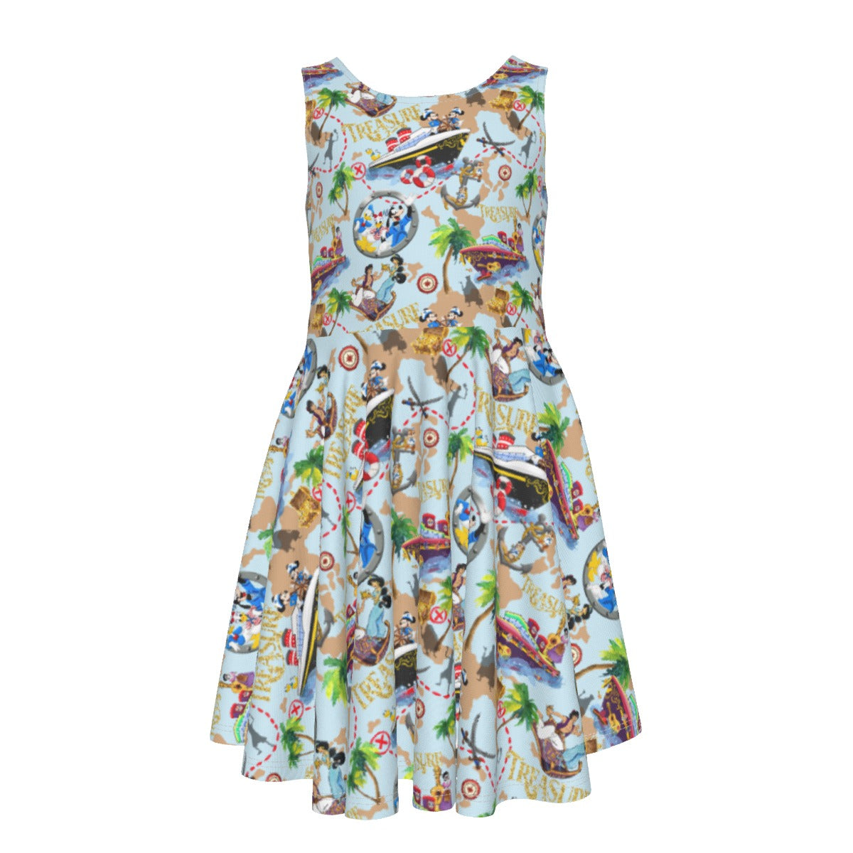 Treasure Voyage Cruise - Kid's Sleeveless Skater Dress