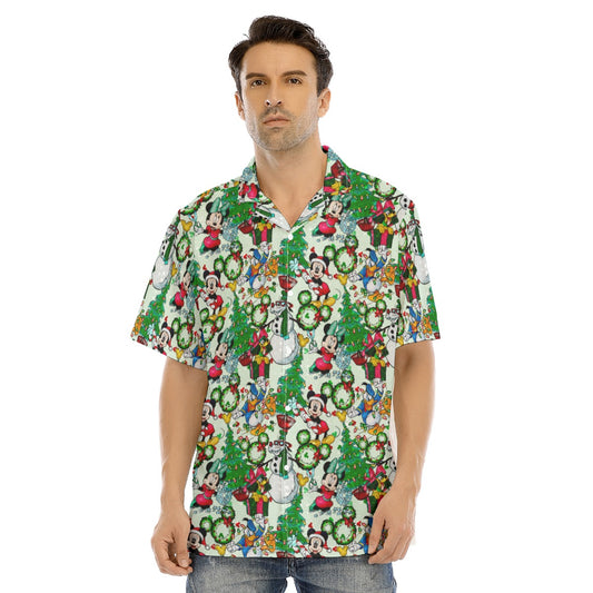 Mouse Friends Christmas Decorationsions - Men's Hawaiian Button Up Shirt