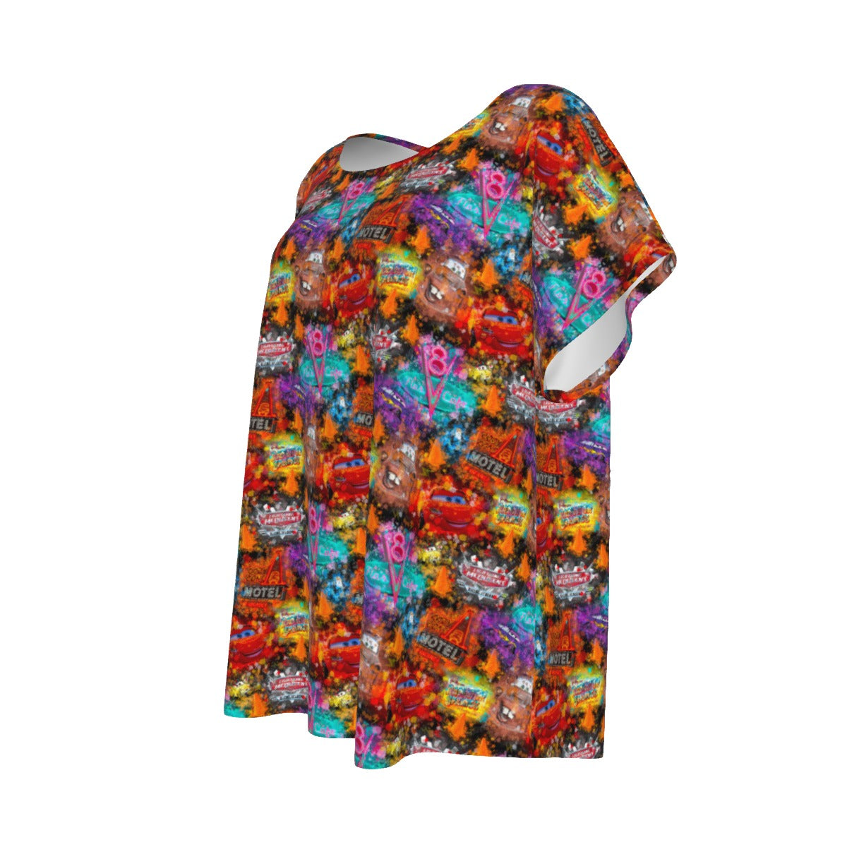 Watercolor Racing Adventure - Women’s Relaxed Fit Scoop Tee