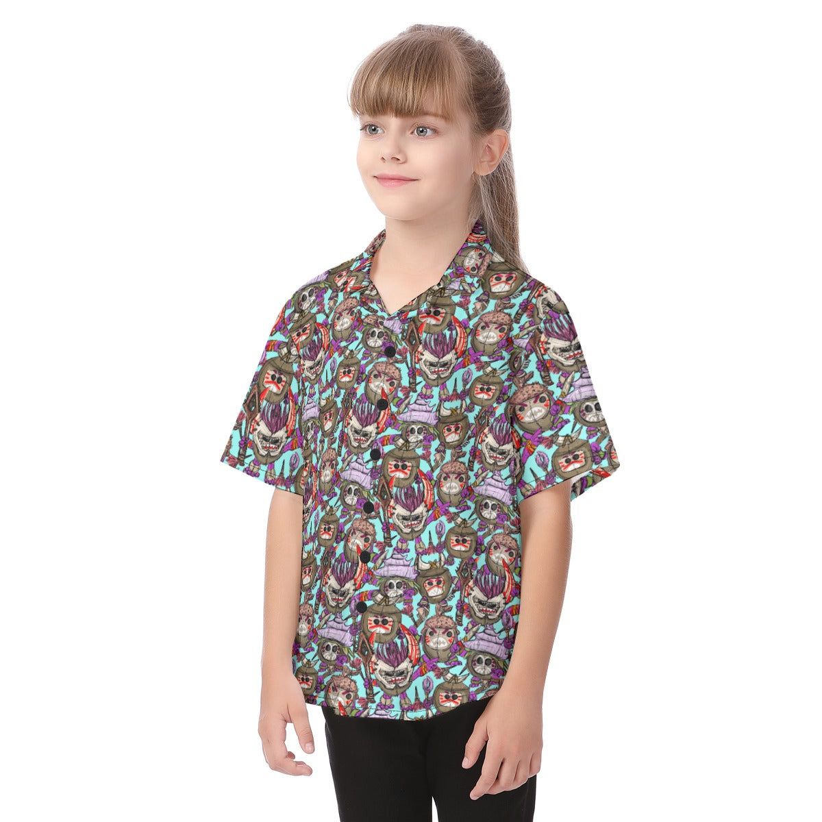 Island Coconut Pirates - Kid's Hawaiian Button Up Shirt