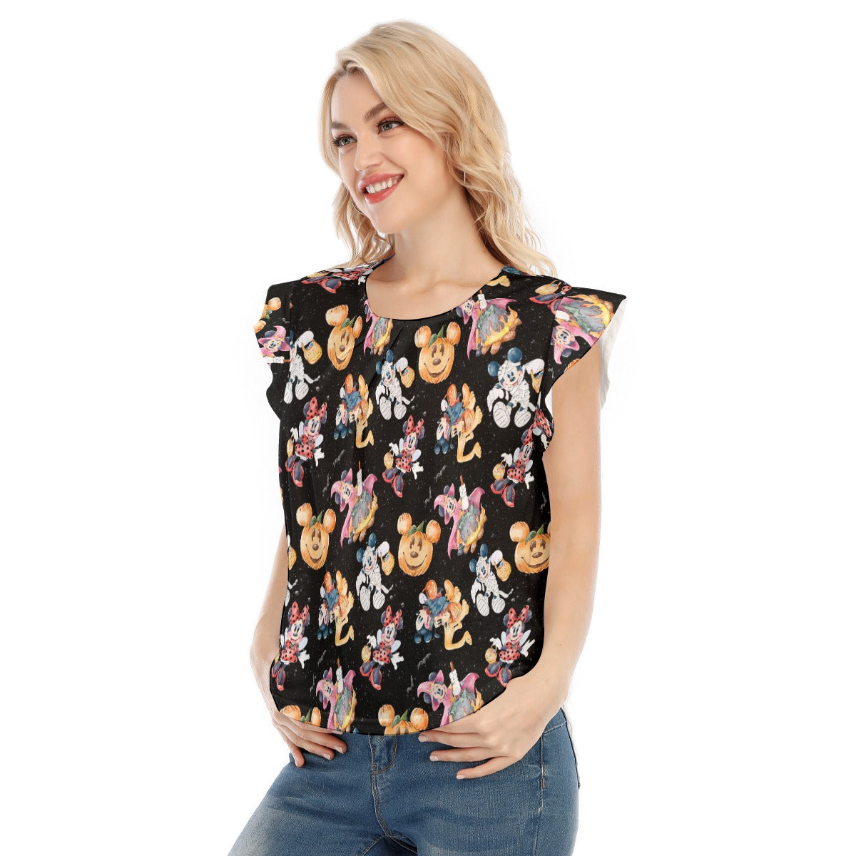 Mouse Friends Halloween Costumes - Women’s Flutter Sleeve Top