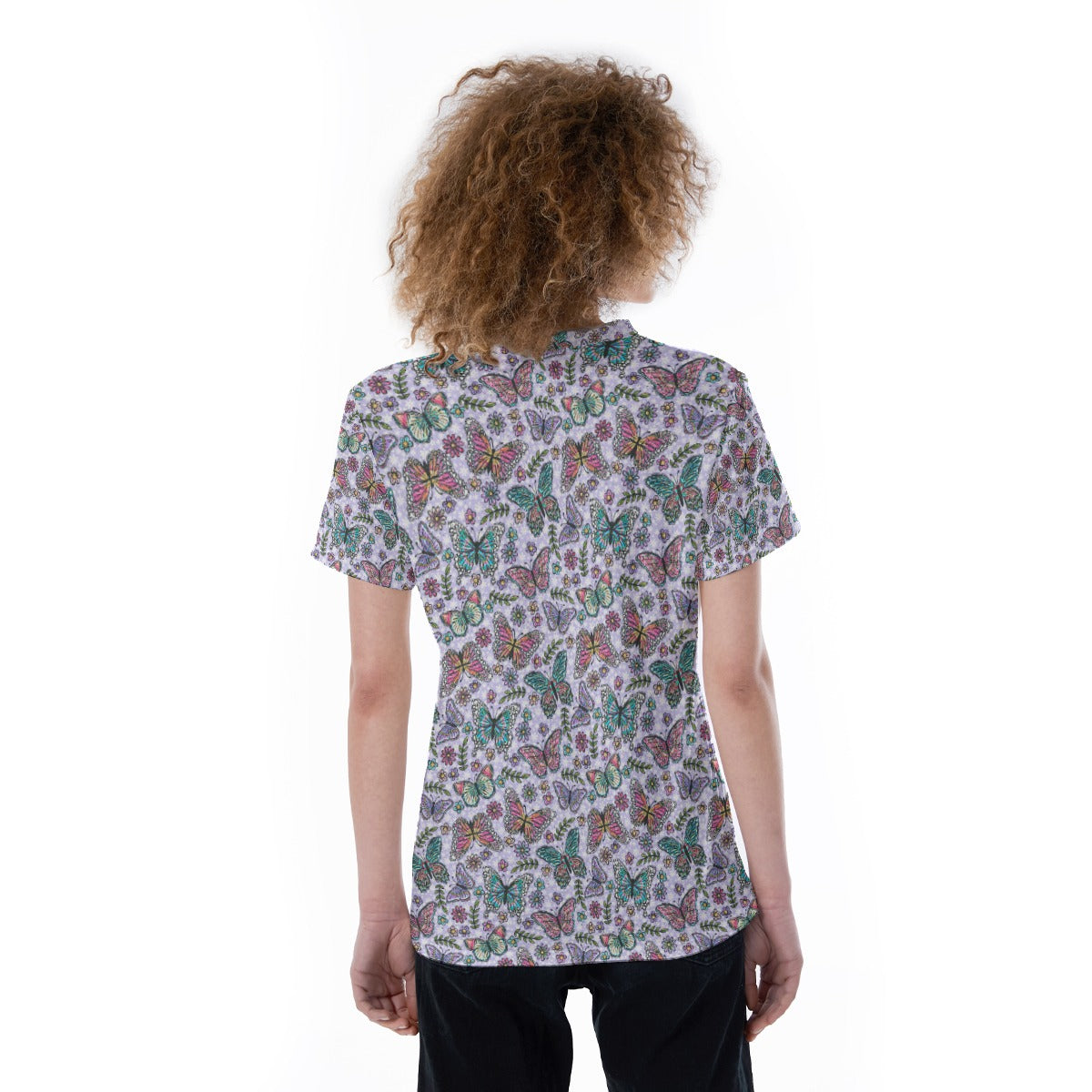 Butterfly Magic - Women's Short Sleeve V-Neck T-Shirt