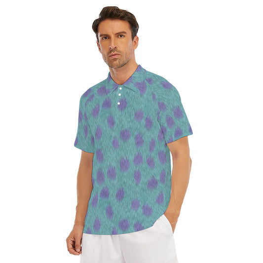 Turquoise Monster Spots - Men's Polo Shirt