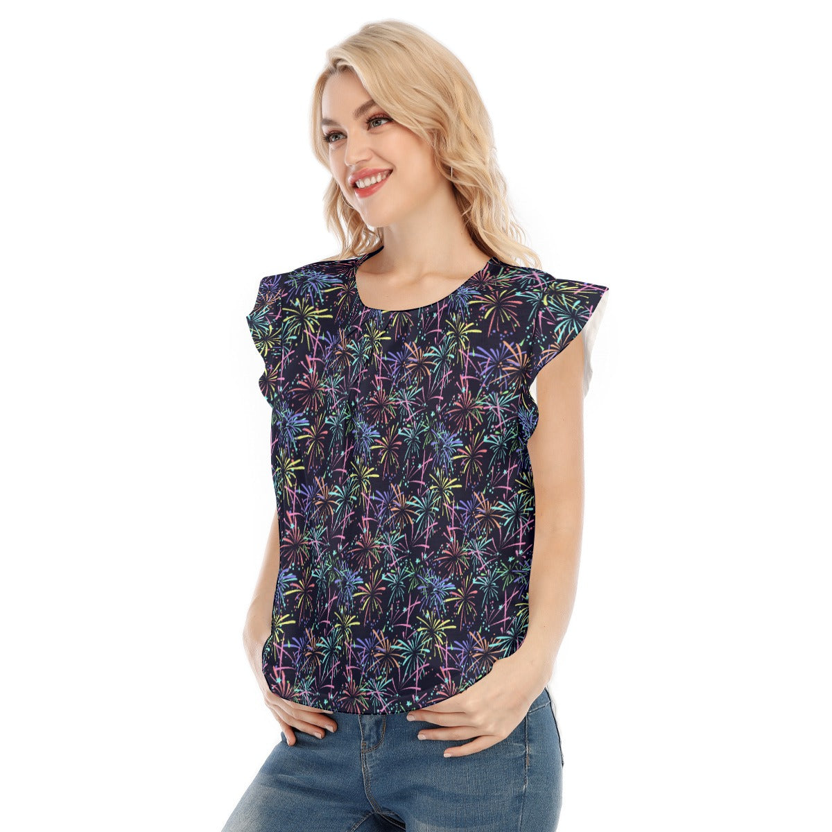 Fireworks - Women’s Flutter Sleeve Top