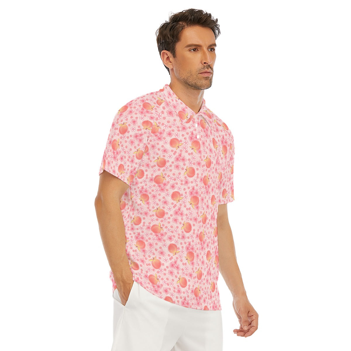 Summer Fruits - Peaches - Men's Polo Shirt
