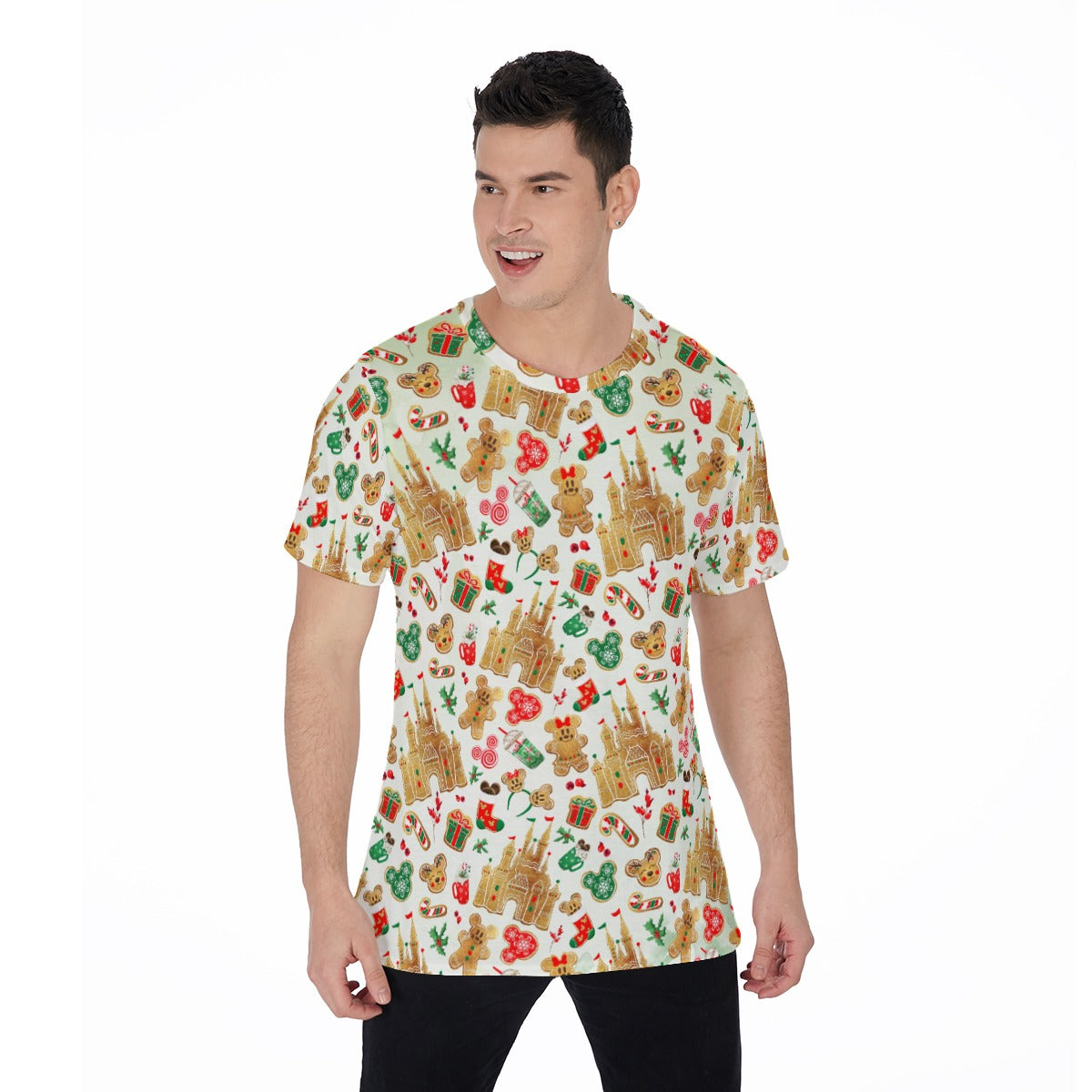 Gingerbread Castle Holiday Treats - Men's Short Sleeve T-Shirt