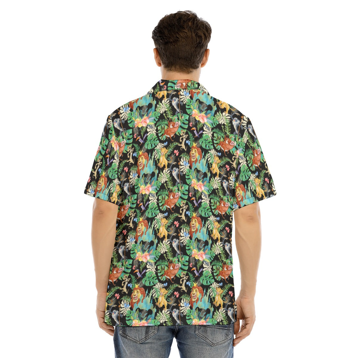 Watercolor Jungle Pride - Men's Hawaiian Button Up Shirt