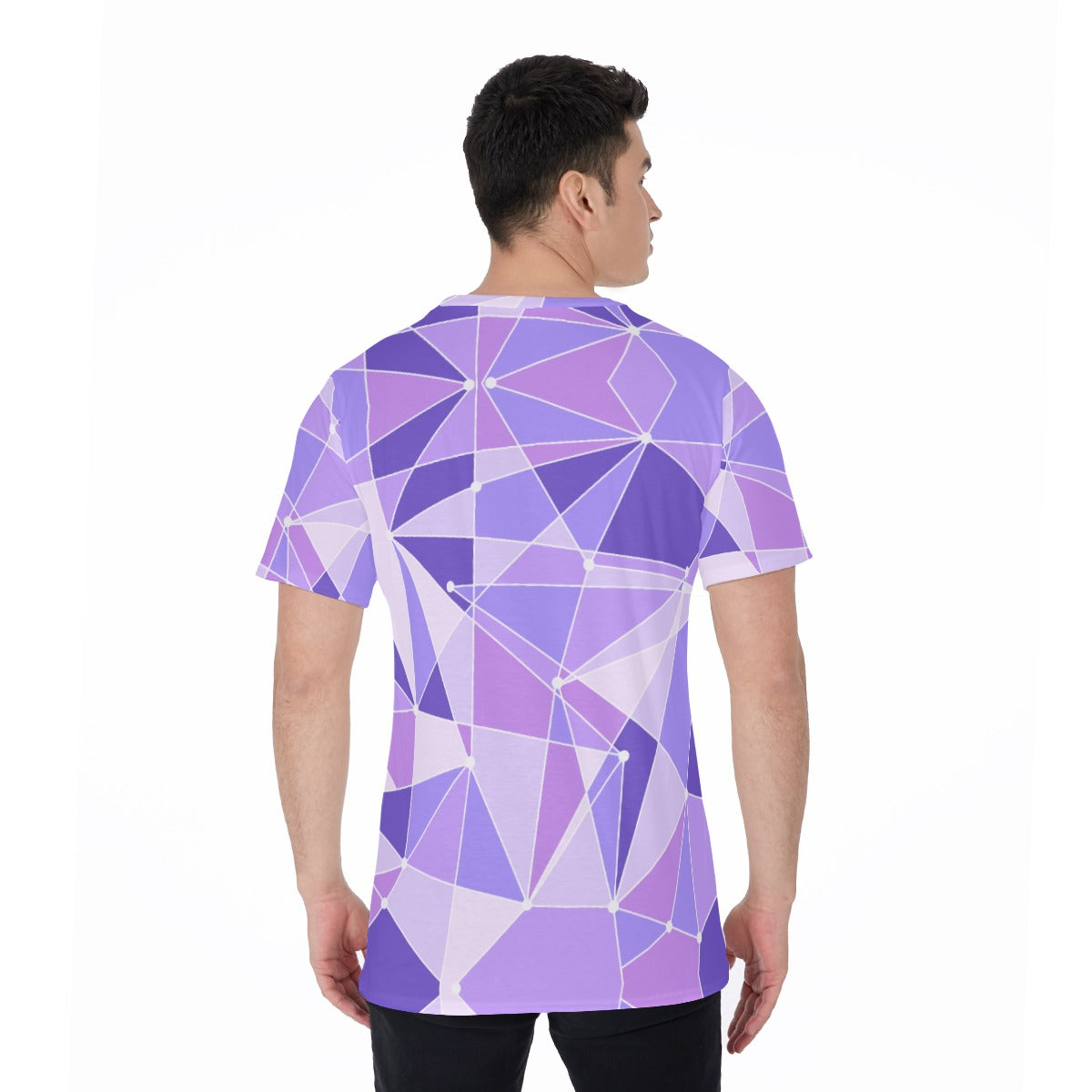 Geometric Purple Wall - Men's Short Sleeve T-Shirt