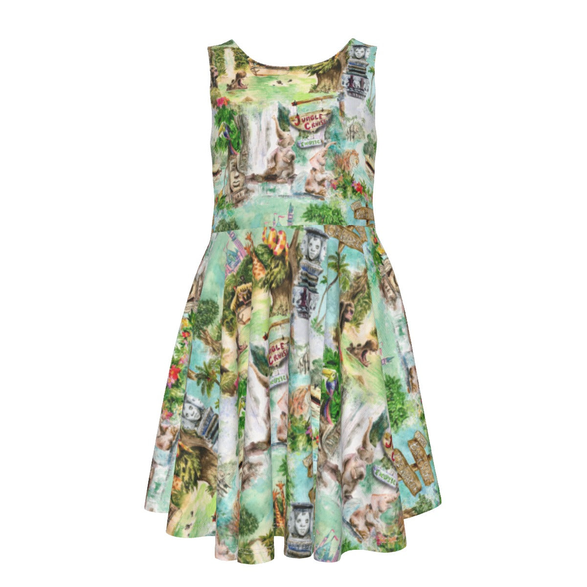 Jungle River Cruise - Kid's Sleeveless Skater Dress