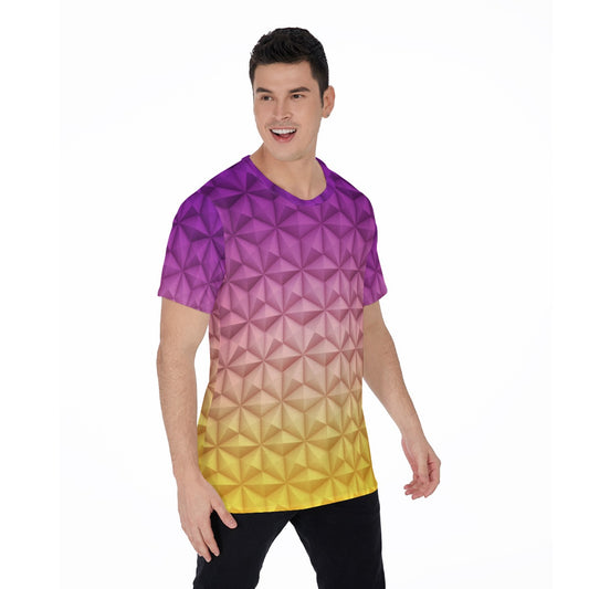 Geometric Spaceship Sphere - Men's Short Sleeve T-Shirt