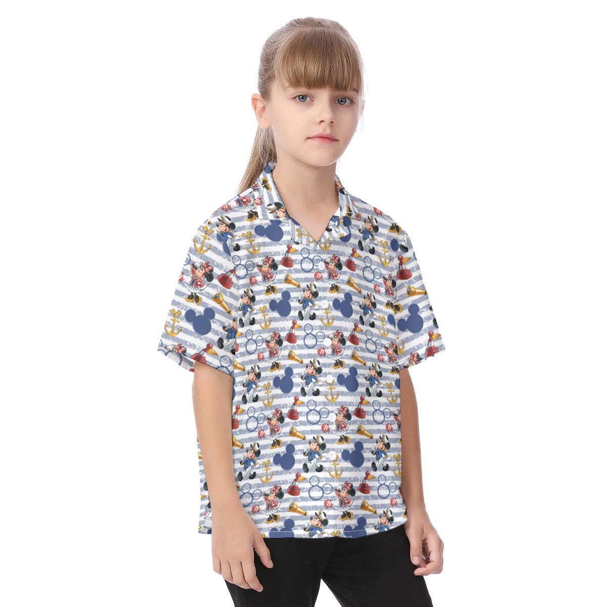 Captain and First Mate at Seannie - Kid's Hawaiian Button Up Shirt