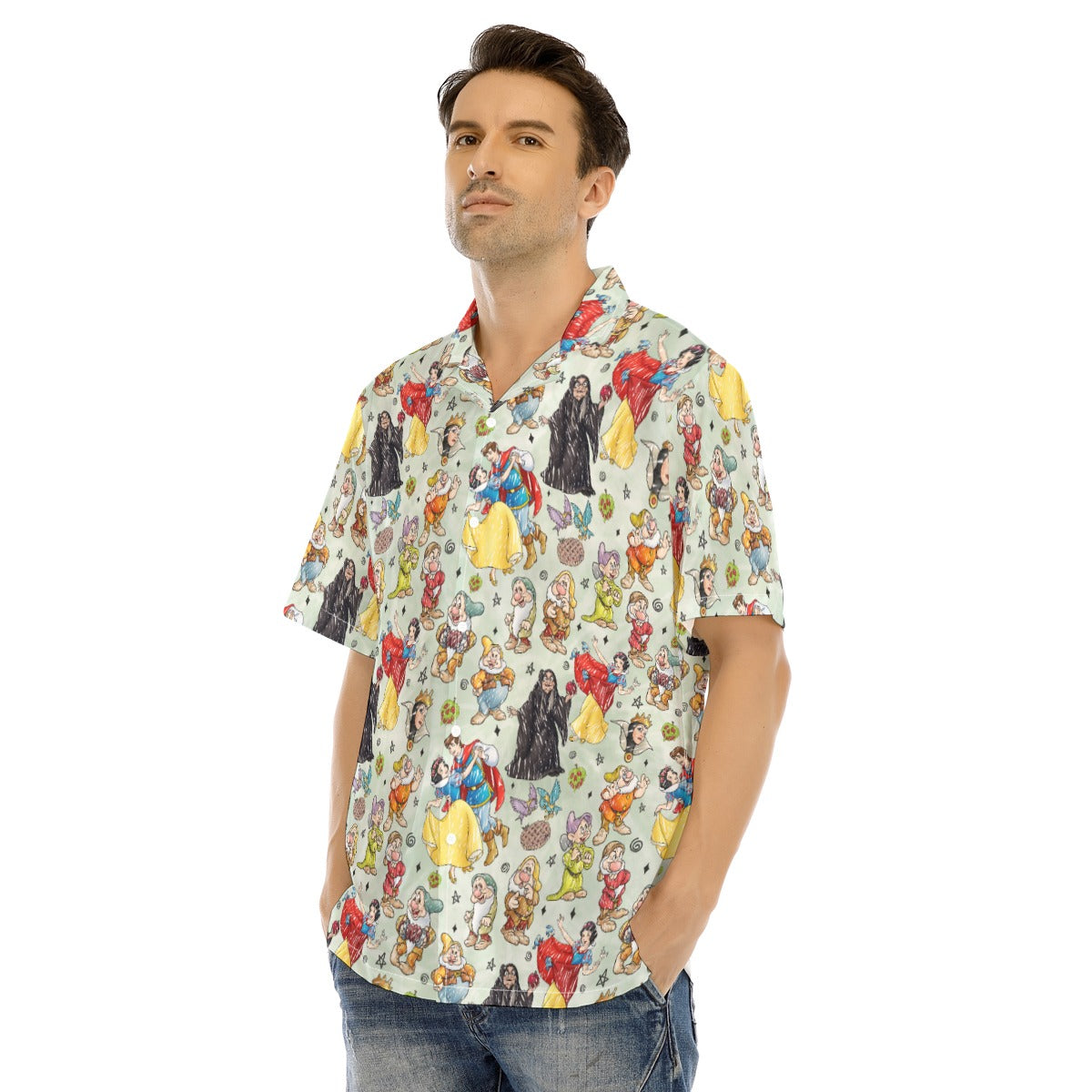 Fairest Crew Sketch - Men's Hawaiian Button Up Shirt