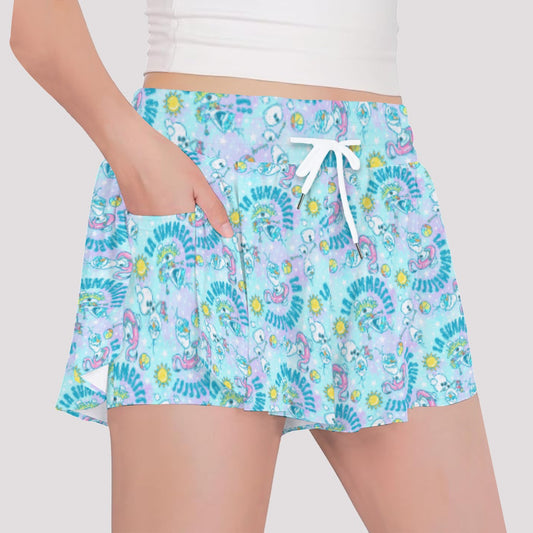 Sun-Kissed Snow Friend - Girls’ Flowy Pocket Shorts