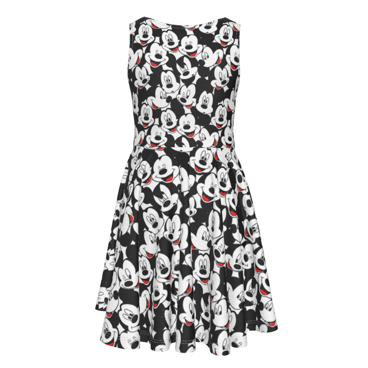 Many Faces of Classic Mouse - Kid's Sleeveless Skater Dress