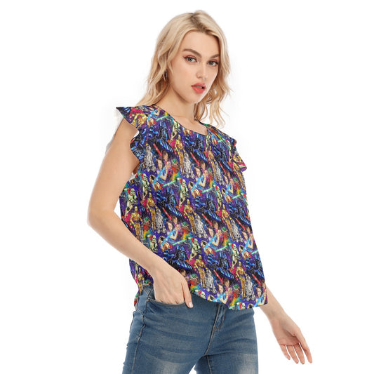Galaxy Saga - Women’s Flutter Sleeve Top