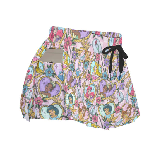 Tattoo Hearts Royal Icons - Women's Flowy Pocket Shorts