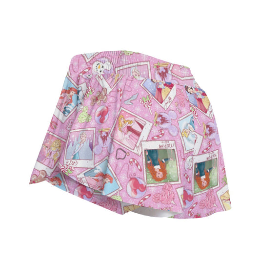 Holiday Winter Princess Christmas Snapshots - Women's Flowy Pocket Shorts