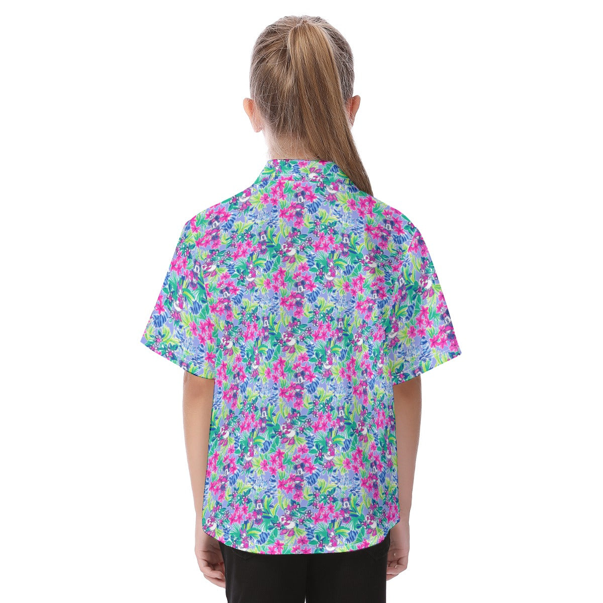 Bright Tropical Bliss - Island Mouse Duo - Kid's Hawaiian Button Up Shirt