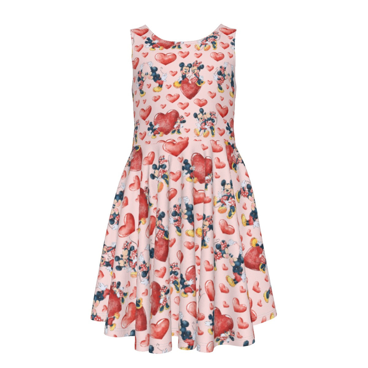 Valentine Mouse Couplennie - Kid's Sleeveless Skater Dress