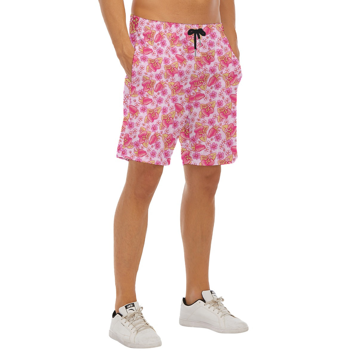 Summer Fruits - Strawberry - Men’s Pocket Beach Shorts