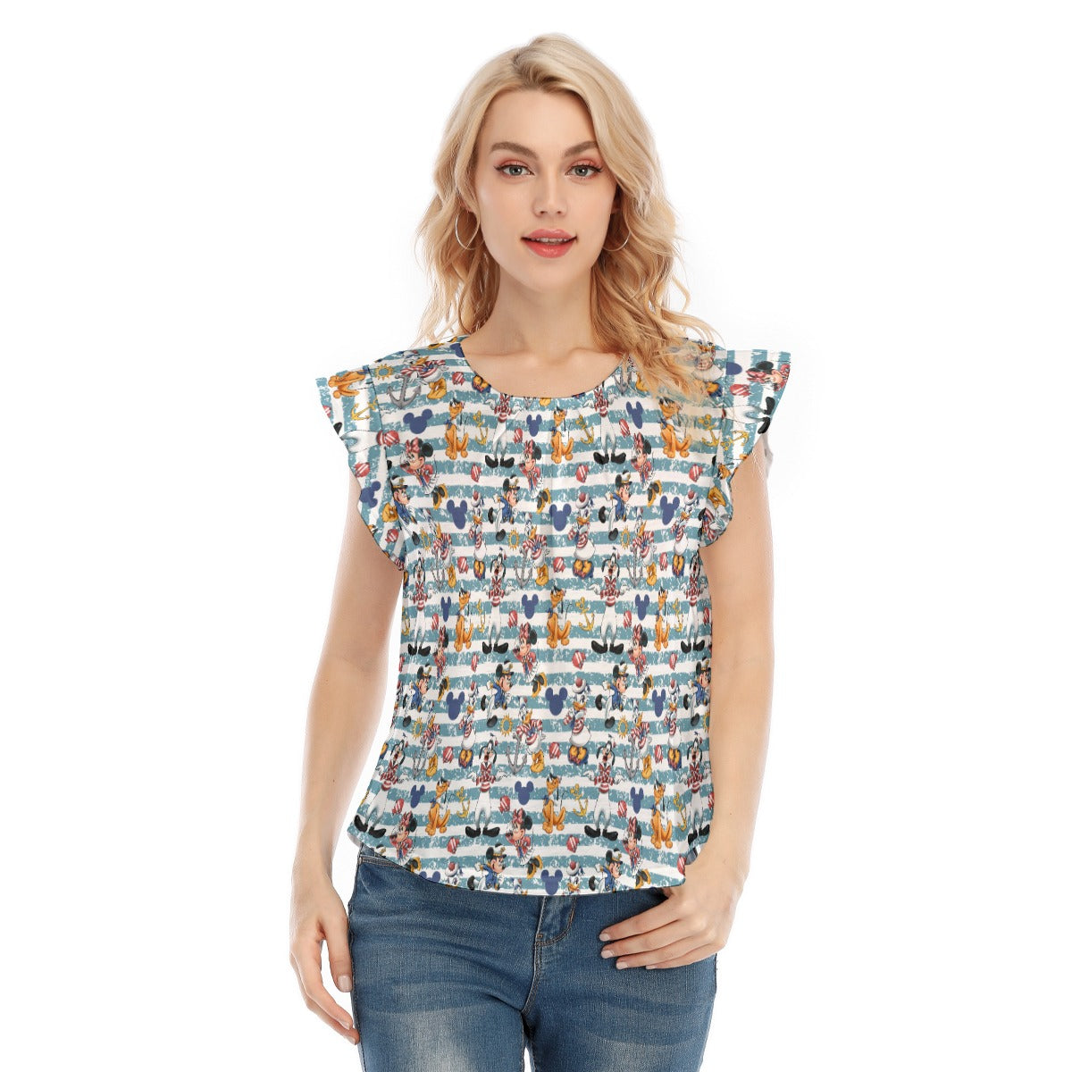 Cruise Crew on Deck - Women’s Flutter Sleeve Top