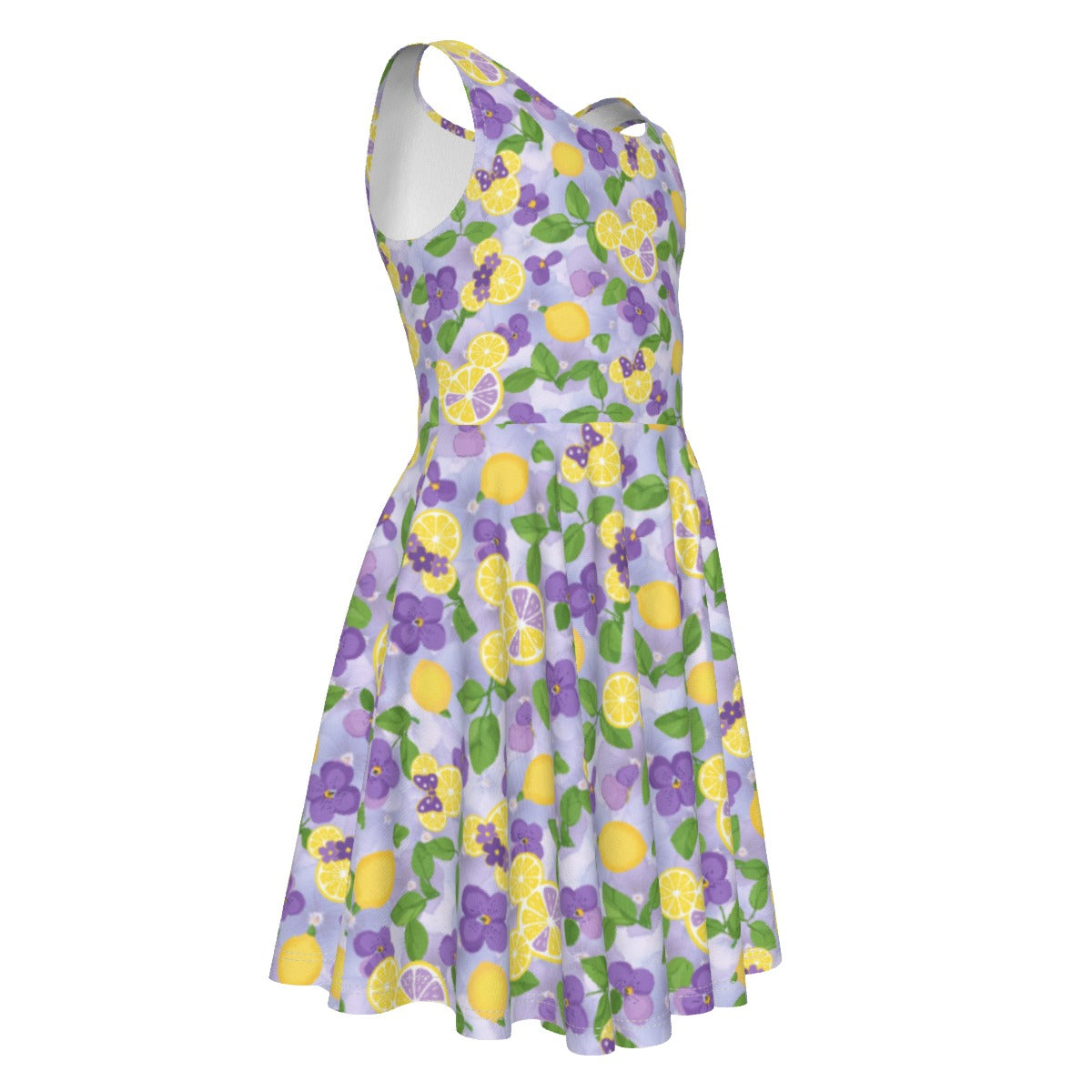 Vivacious Violet Lemonade - Kid's Sleeveless Skater Dress
