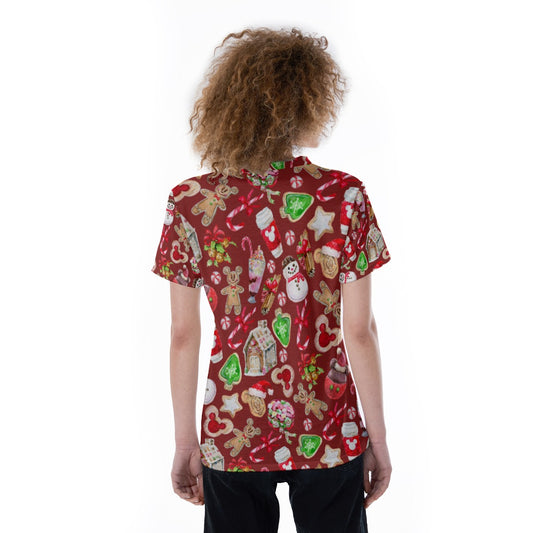 Christmas Snack Goals - Women's Short Sleeve V-Neck T-Shirt