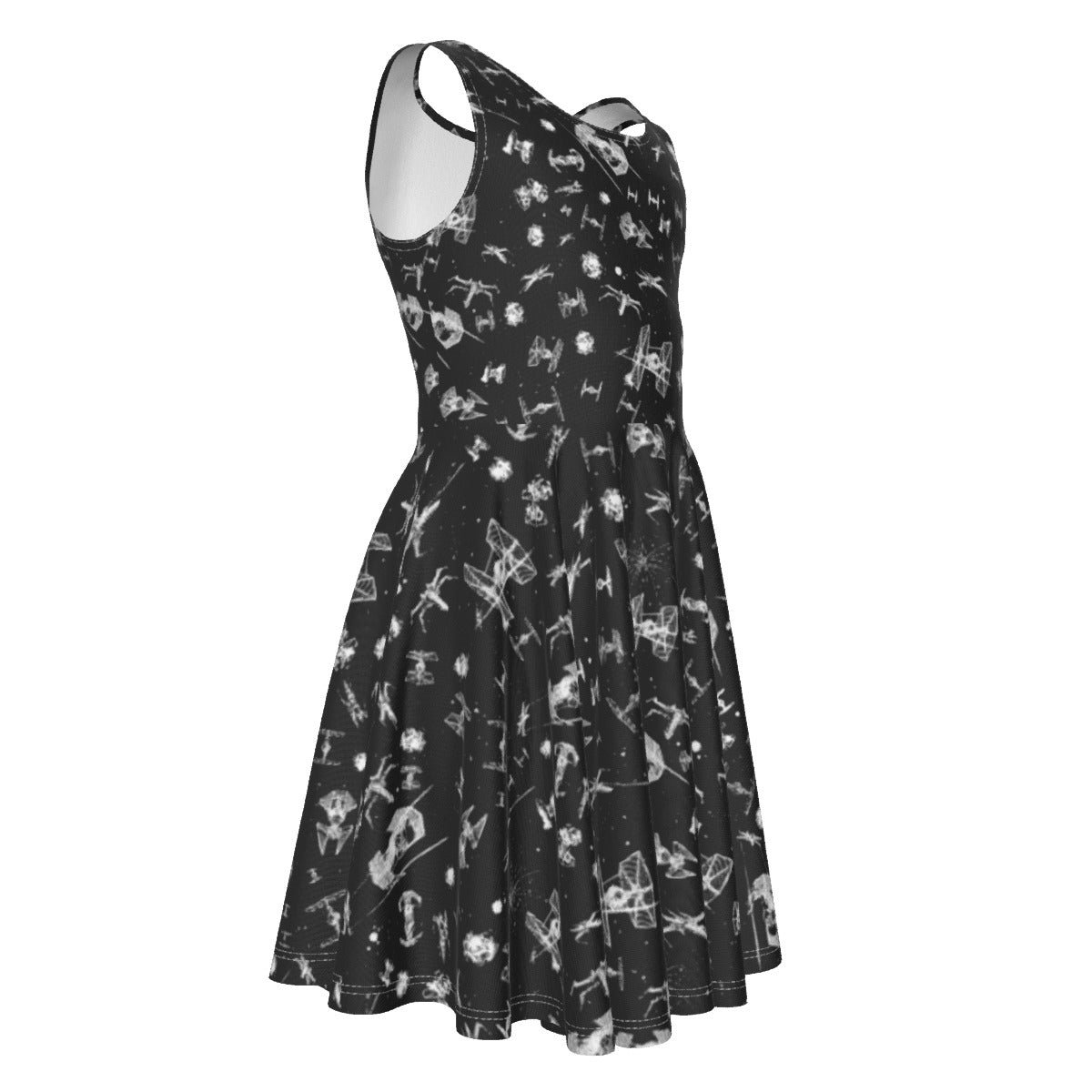Epic Space Battle Ships- Kid's Sleeveless Skater Dress