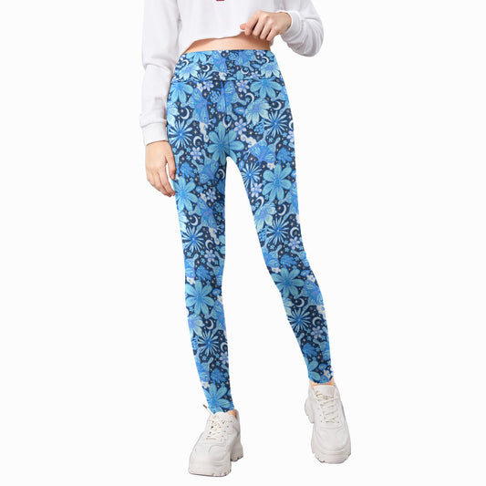 Blue Crystal Moths - Kid's Leggings
