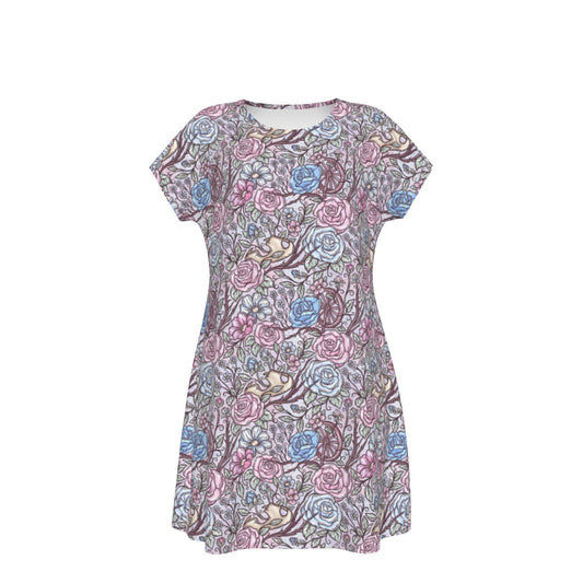 Fairytale Florals – Sleeping Enchantment - Women's T-Shirt Dress