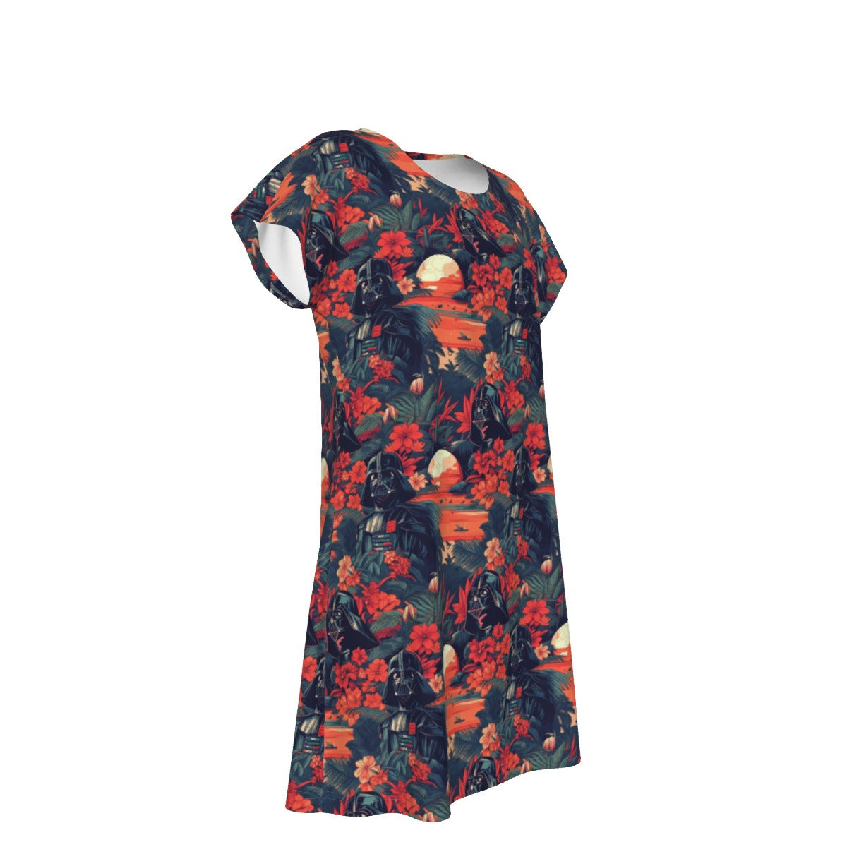 Tropical Dark Side Escape - Women's T-Shirt Dress