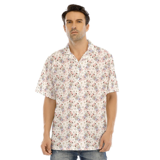 Daisy Crown Delight - Men's Hawaiian Button Up Shirt