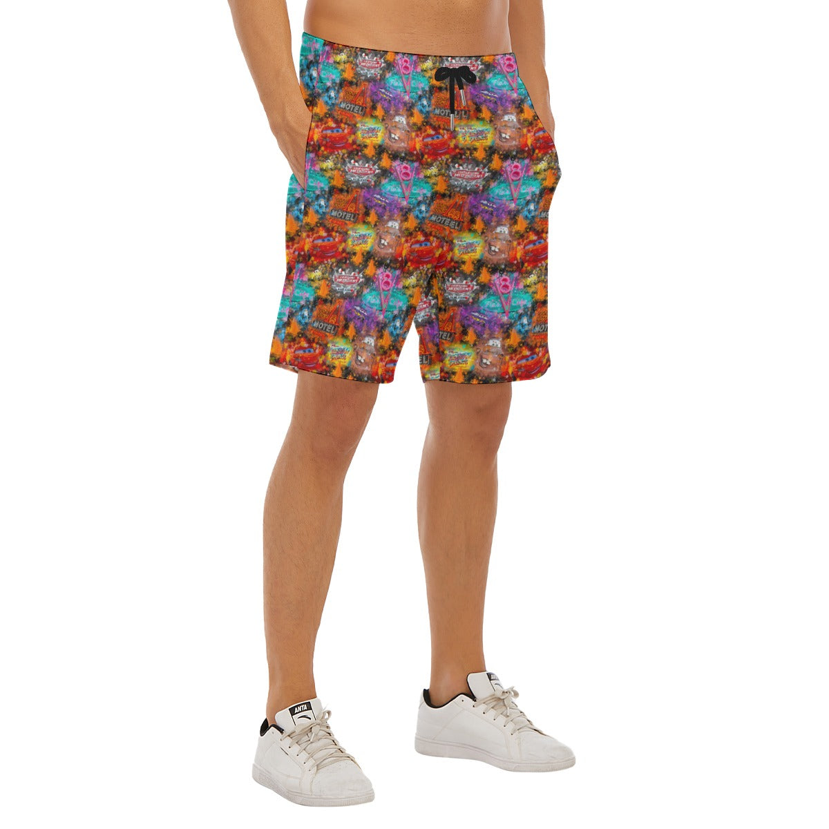 Watercolor Racing Adventure - Men’s Pocket Beach Shorts