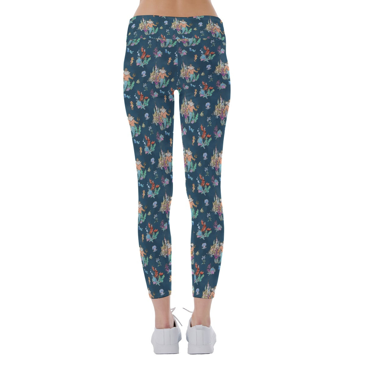 Whimsical Sea King and Crab - Women's Yoga Leggings