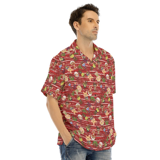 A Very Festive Puppet Christmas - Men's Hawaiian Button Up Shirt