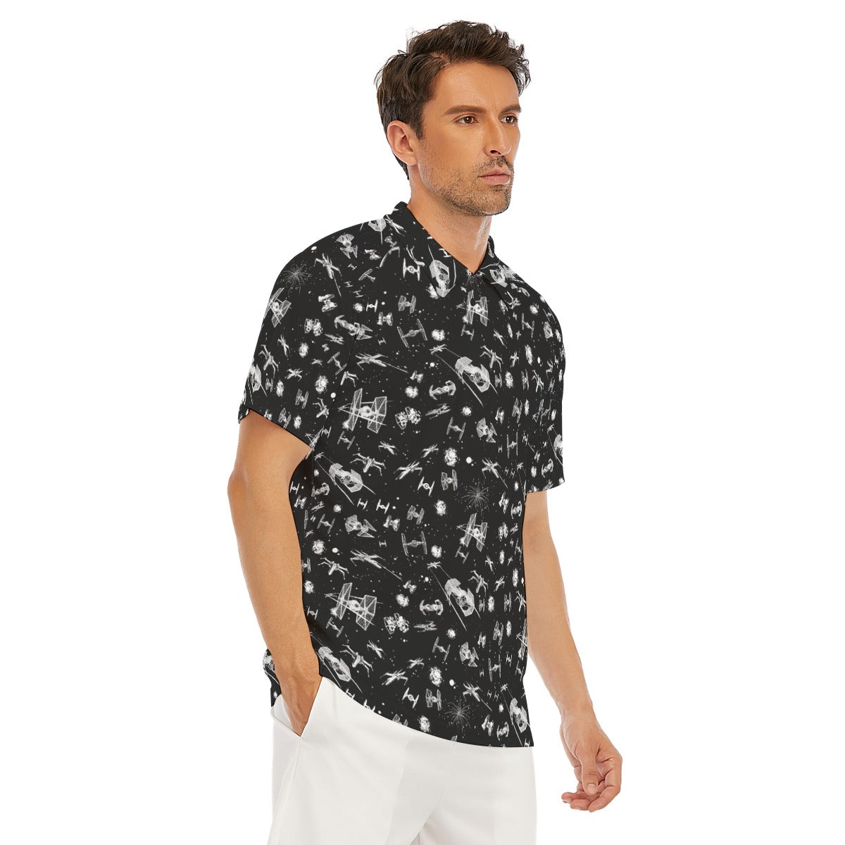 Epic Space Battle Ships - Men's Polo Shirt