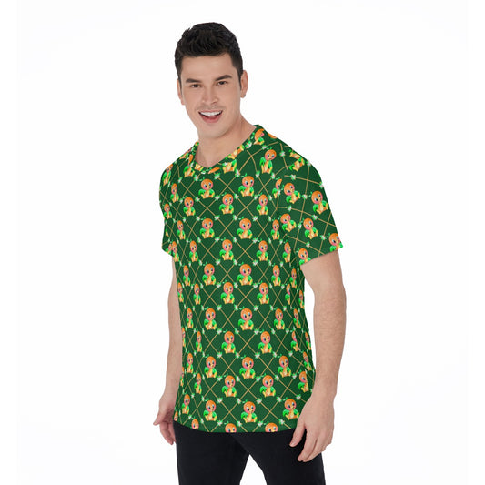 Geometric Citrus Delight - Men's Short Sleeve T-Shirt
