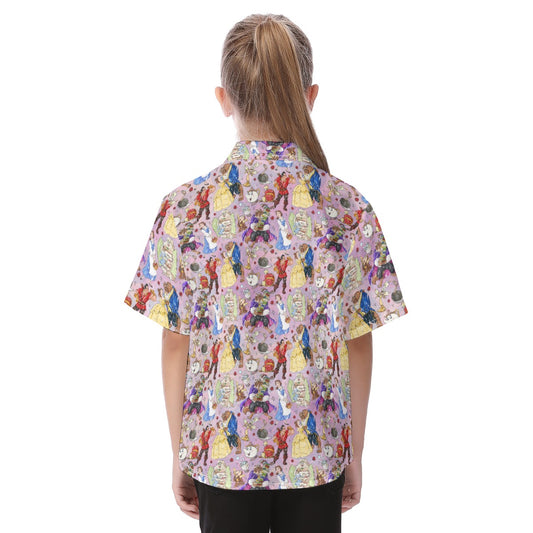 Enchanted Tale Sketch - Kid's Hawaiian Button Up Shirt