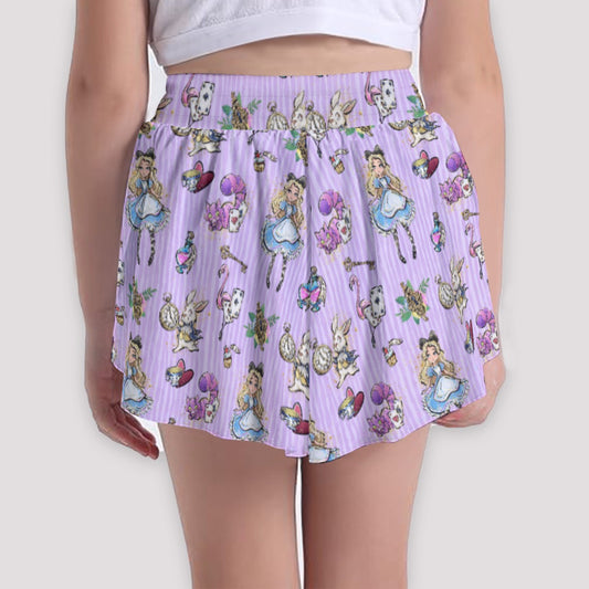 Whimsical Curious Adventure - Girls’ Flowy Pocket Shorts