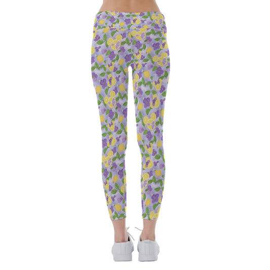 Vivacious Violet Lemonade - Women's Yoga Leggings