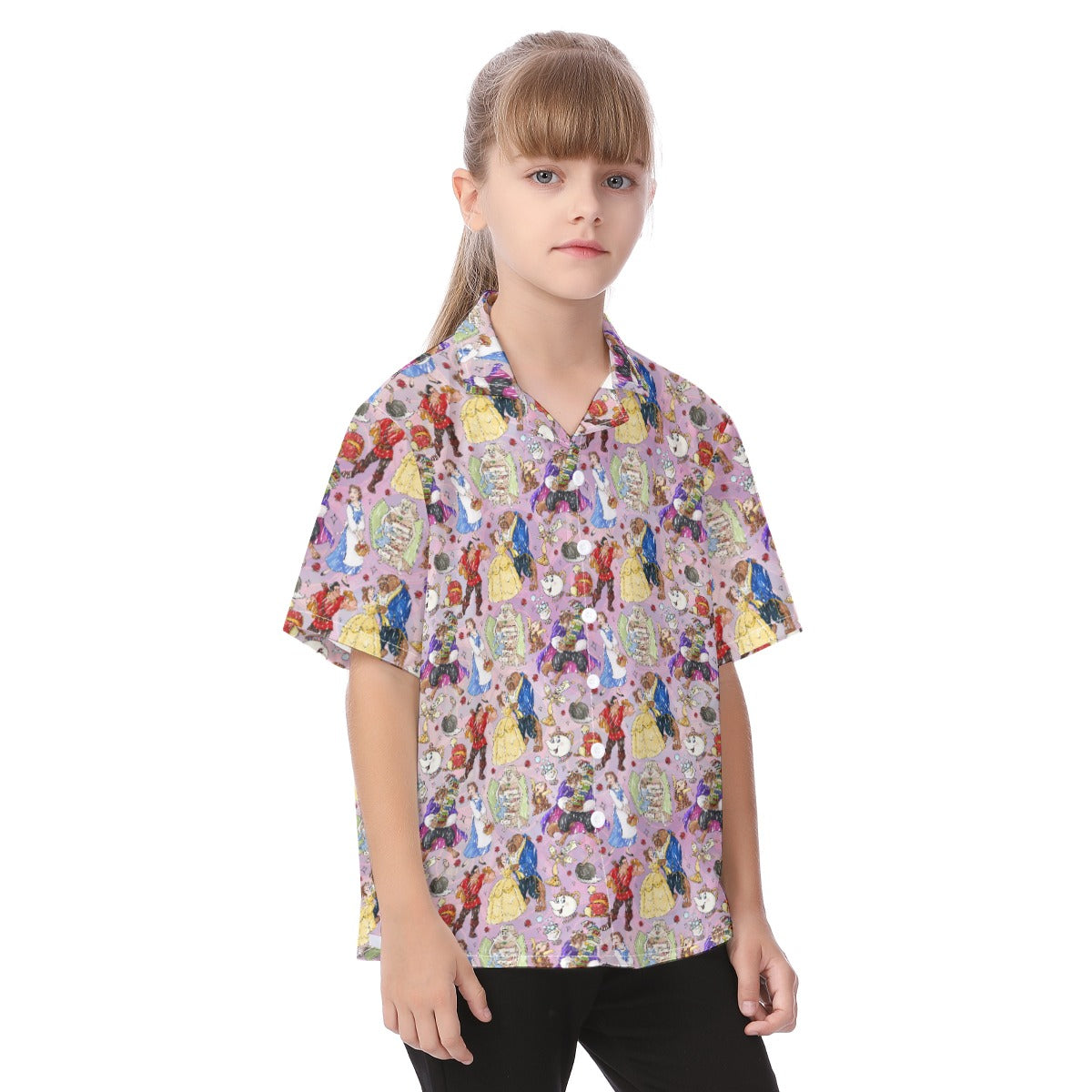 Enchanted Tale Sketch - Kid's Hawaiian Button Up Shirt